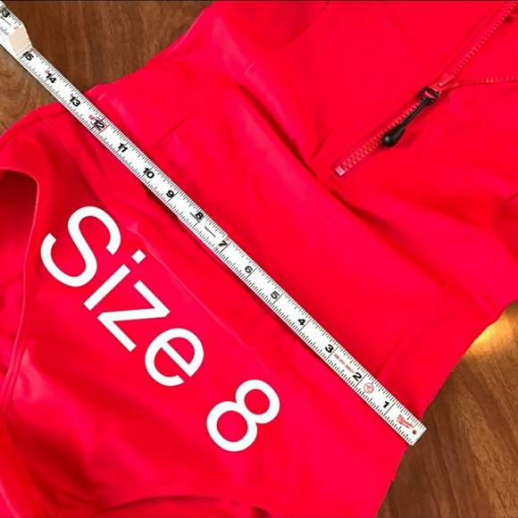 SPANX Long Sleeve Slimming Swimsuit Red - Picture 11 of 12